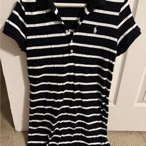 Ralph Lauren women’s Black and White striped Polo Dress